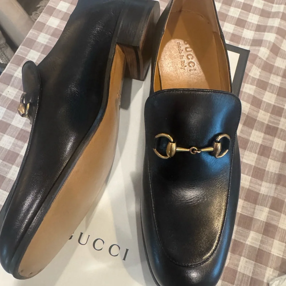NIB Gucci Horsebit loader in Black Leather w/ Gold Horsebits Size 10.5 - Picture 11 of 15